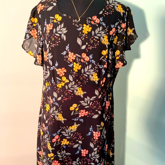 BNWT Black Floral Dress from ModCloth Size XL - Picture 2 of 8